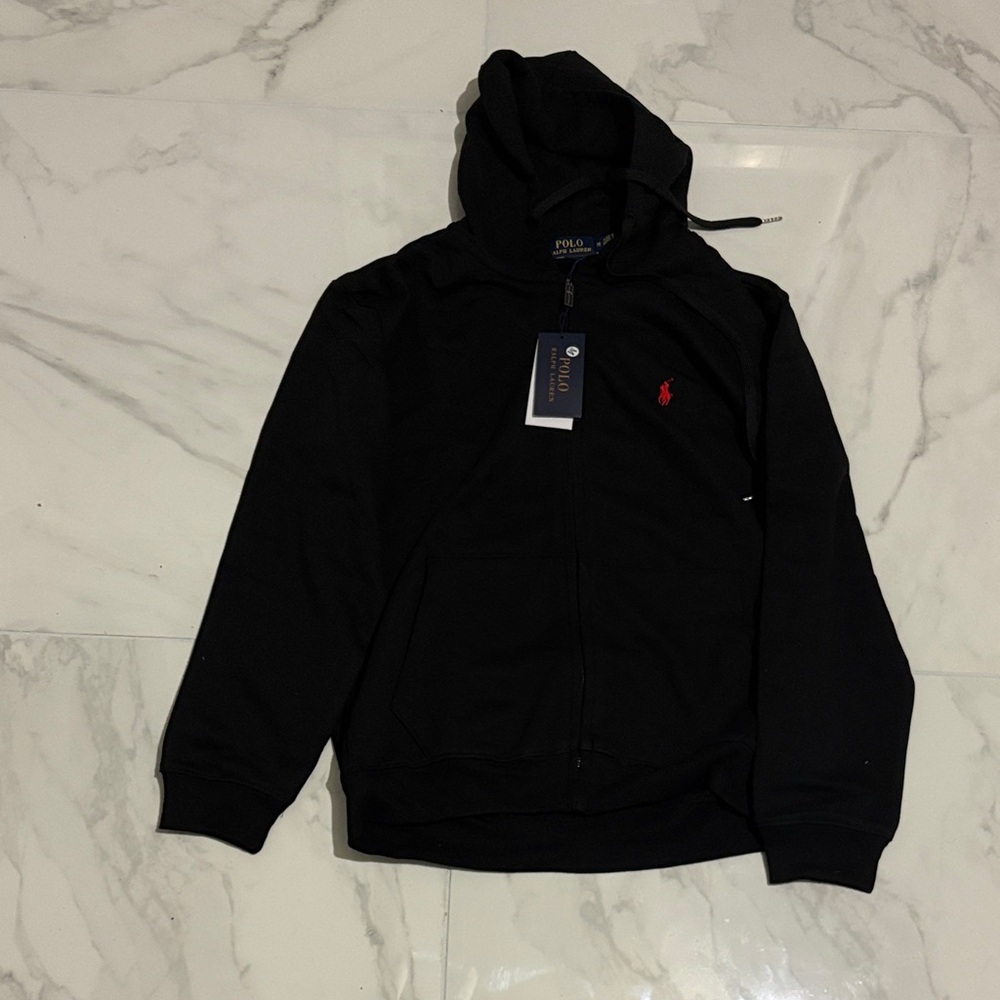 Polo by Ralph Lauren Black Zip-Up Men's Sweater